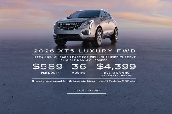 2026 XT5 FWD LUXURY. Ultra-low milege lease current lessee of a 2021 model year or newer GM vehic...